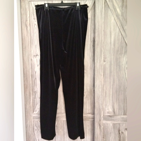 Bianca Nygard Black Stretch Velvet Pant 14 - Picture 2 of 6